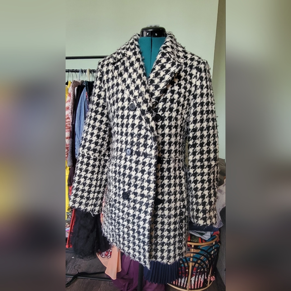 Esprit houndstooth peacoat